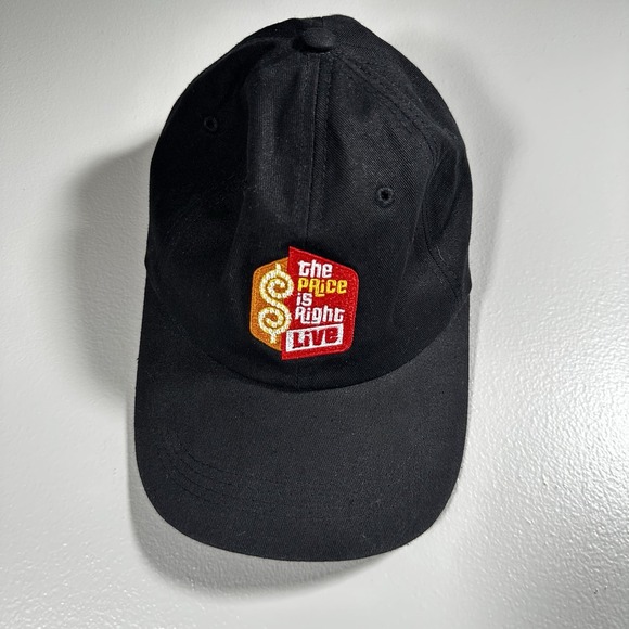 The Price Is Right Hat Cap Mens Black Strapback Embroidered Game Show Adjustable - Picture 1 of 6